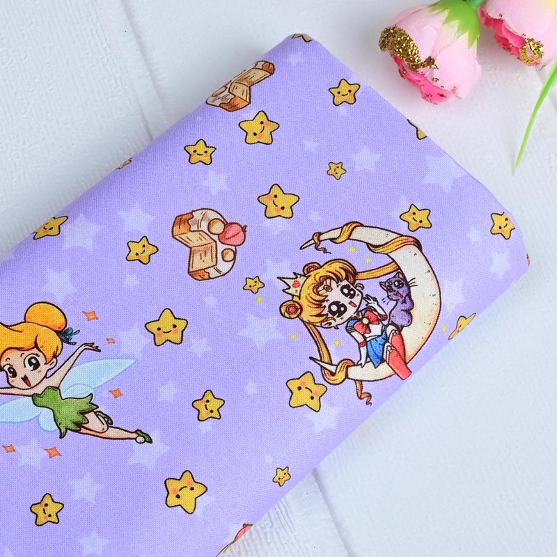 Textile And Sewing Materials - Sailor Moon Stars dibujos animados niñas