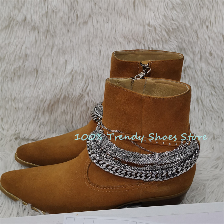 Sewing Zipper - Botas Chelsea con cremallera y decoración