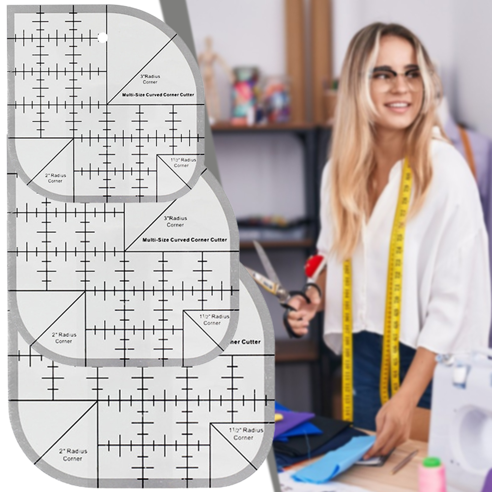 Quilting Ruler Square - Regla de corte de esquina curva