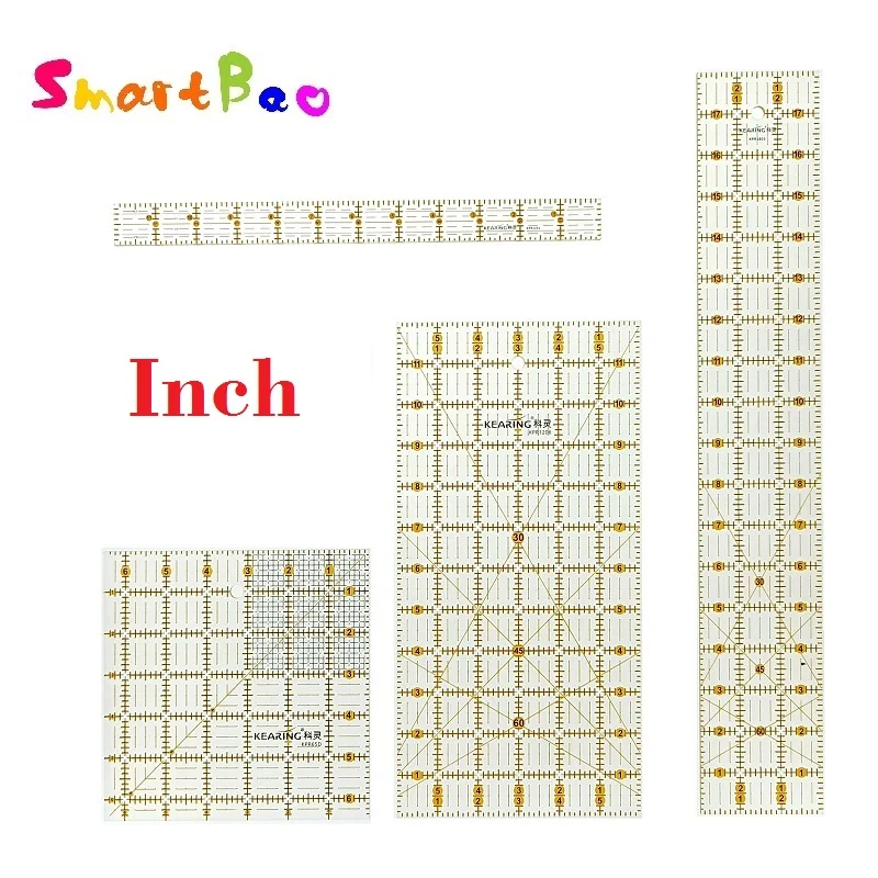 Quilting Ruler Square - Regla de retazos de acolchado acrílico