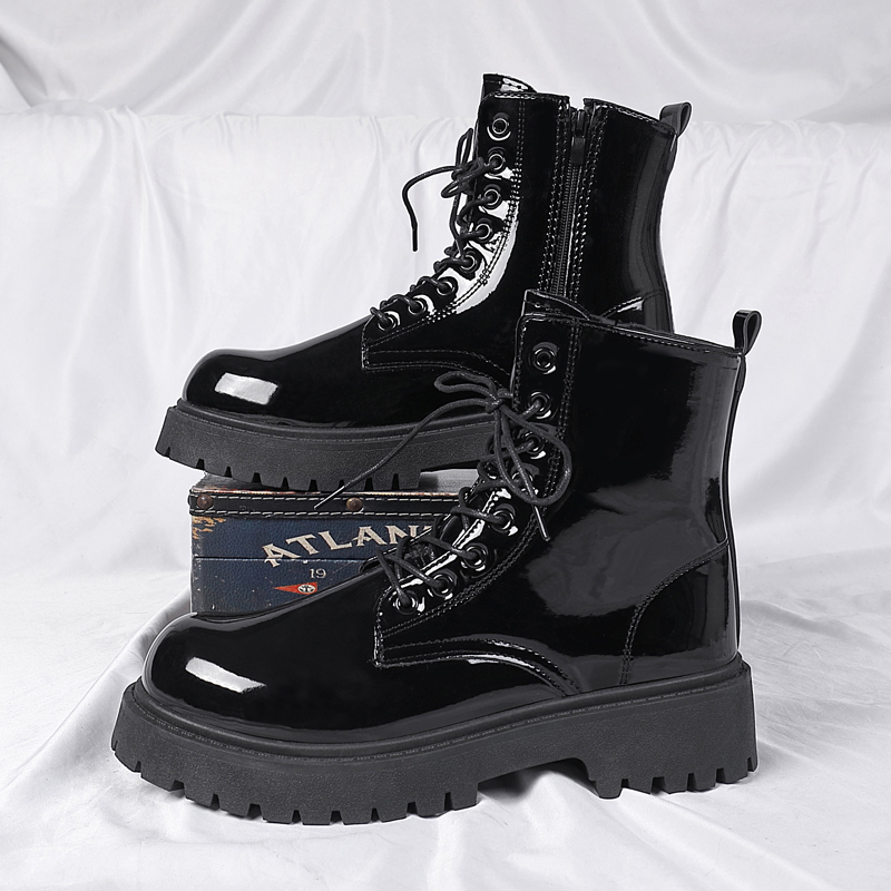 Sewing Zipper - Botas de combate hasta el tobillo,