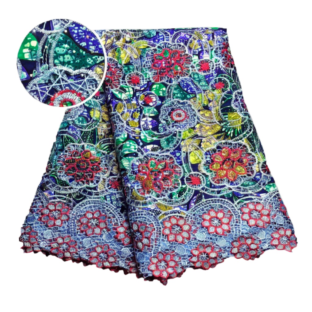 Sewing Batik - Tela de encaje africana de algodón