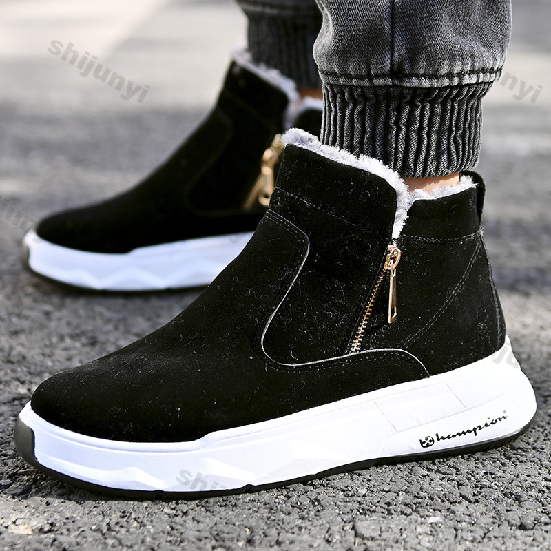Sewing Zipper - Zapatos altos de invierno para hombre,