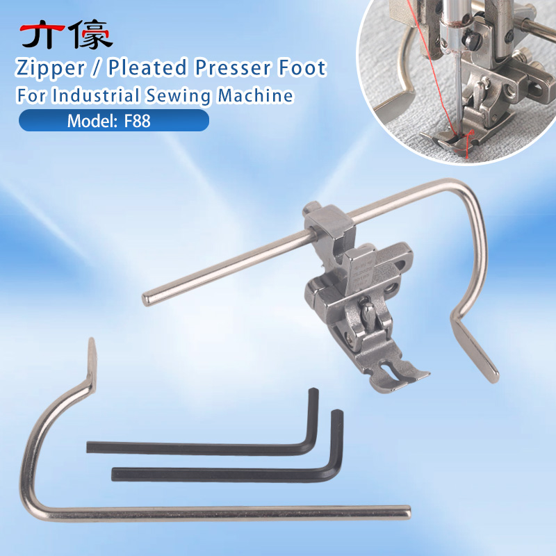 Zipper Foot Presser - Prensatelas para arrugado ajustable multifuncional F88