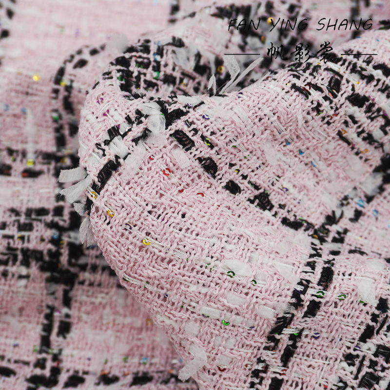 Tela Tweed Clásica Rosa con Le - Sewing Tweed Fabric reseña y precio