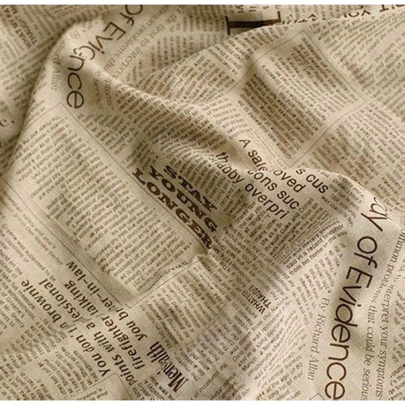 50x150cm Retro periódico letra - Sewing Tweed Fabric reseña y precio