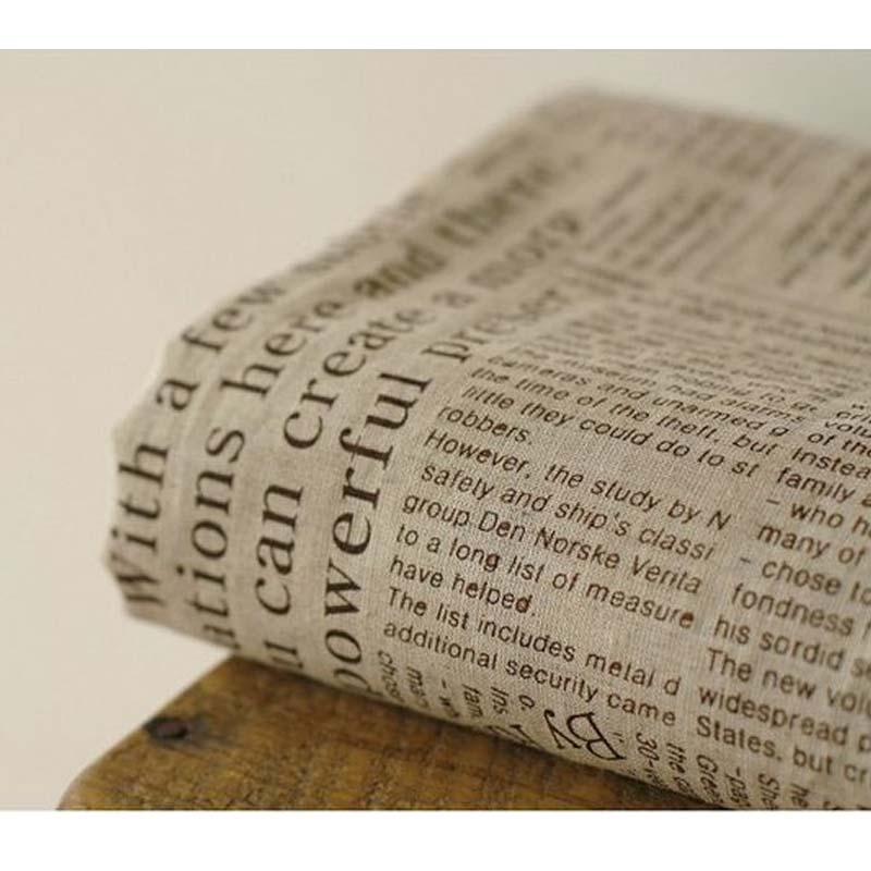 50x150cm Retro periódico letra - Sewing Tweed Fabric reseña y precio