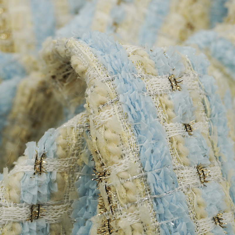 Tela de tweed bouclé a cuadros - Sewing Tweed Fabric reseña y precio