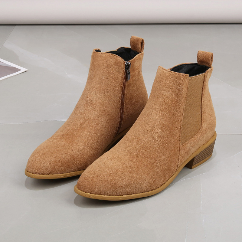 Botas cortas De otoño para Muj - Sewing Zipper reseña y precio
