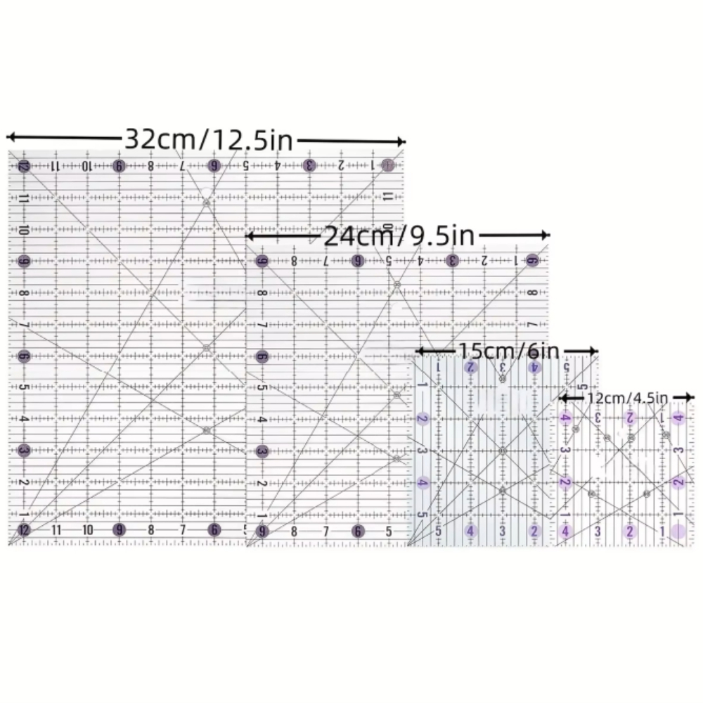 Juego de 4 reglas cuadradas de - Quilting Ruler Square reseña y precio