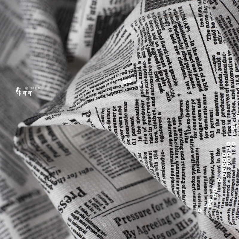 Graffiti en inglés periódico t - Sewing Tweed Fabric reseña y precio